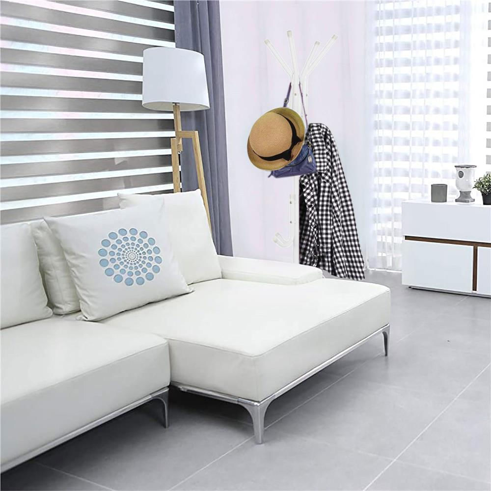 Cuier tip pom metalic Sersimo, 12 agatatoare, 177cm, alb — imaginea 10