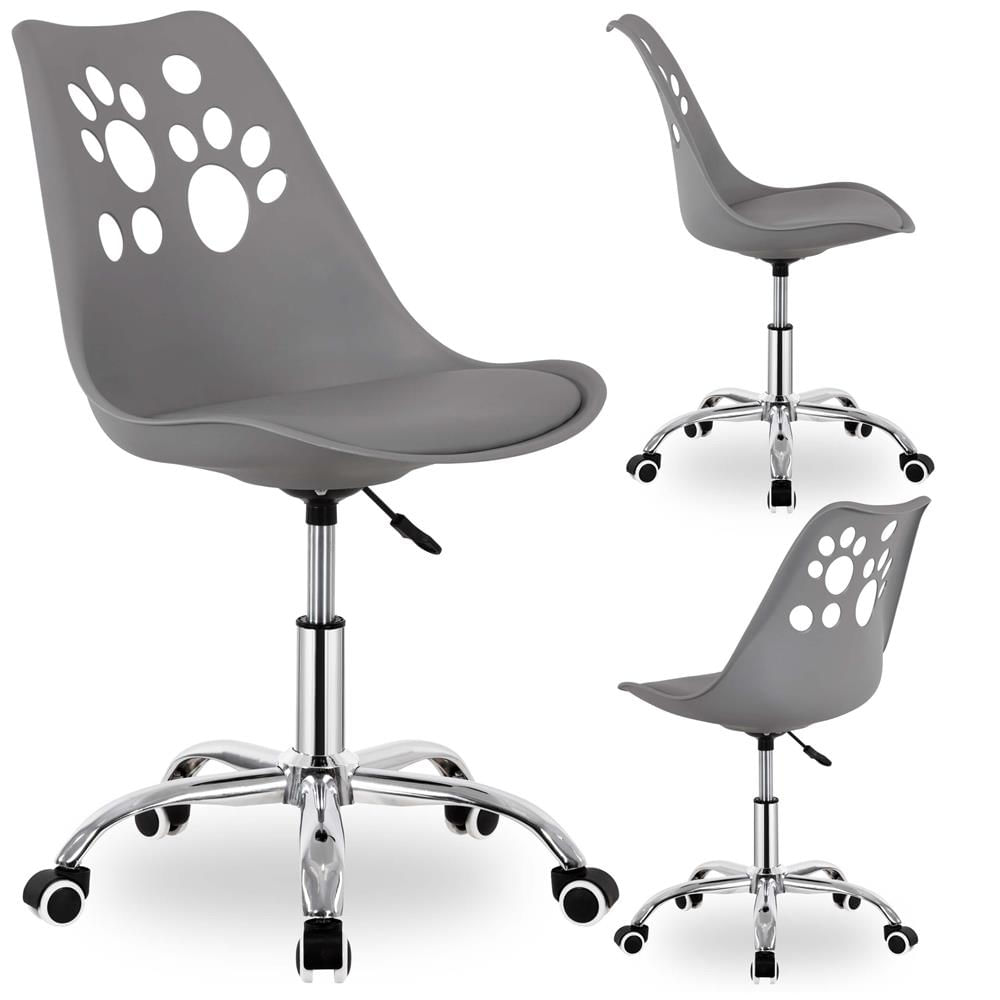 Scaun birou ergonomic, cu sezut din spuma, reglabil pe inaltime, maxim 120 kg, 90x49x48 cm, gri — imaginea 4