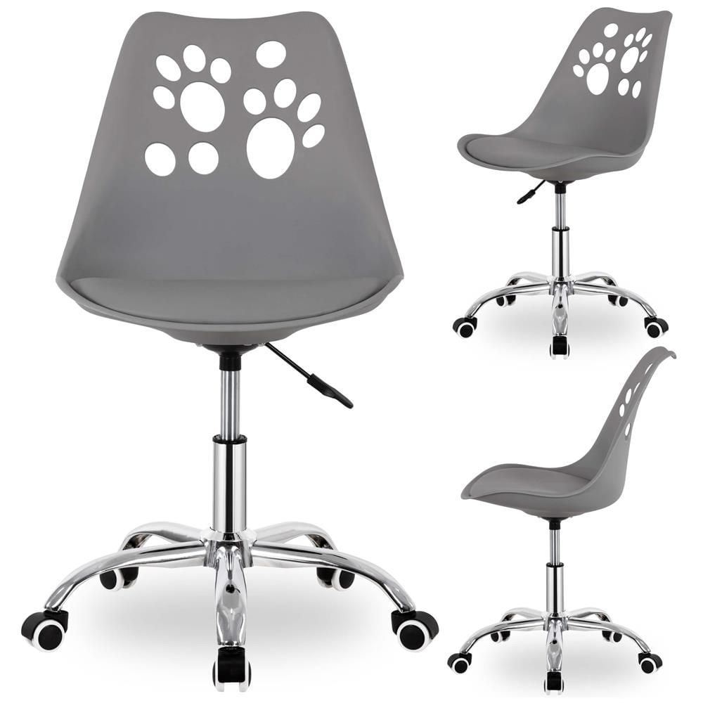 Scaun birou ergonomic, cu sezut din spuma, reglabil pe inaltime, maxim 120 kg, 90x49x48 cm, gri — imaginea 5