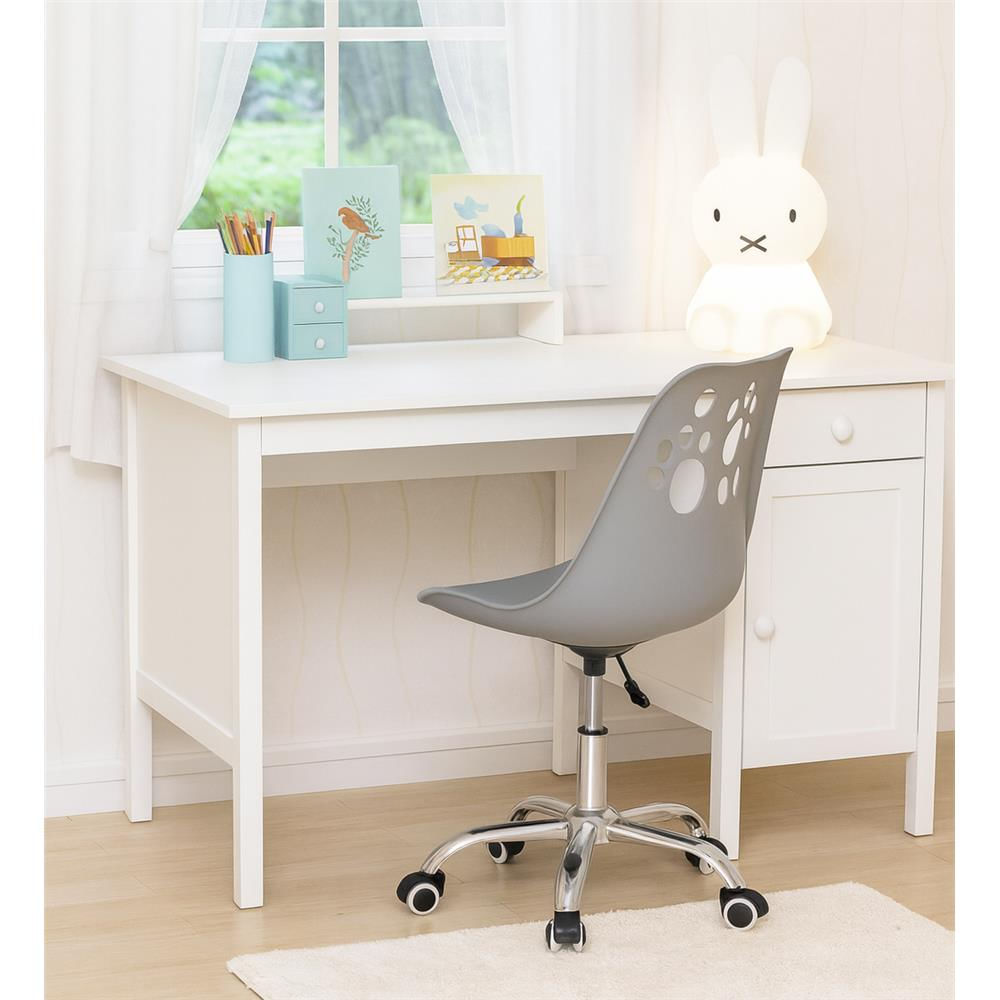 Scaun birou ergonomic, cu sezut din spuma, reglabil pe inaltime, maxim 120 kg, 90x49x48 cm, gri — imaginea 6