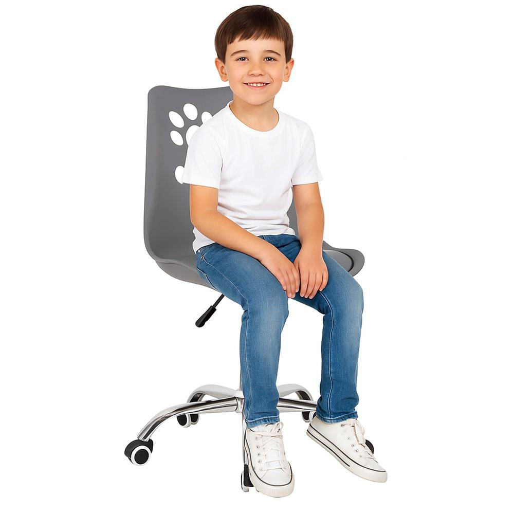 Scaun birou ergonomic, cu sezut din spuma, reglabil pe inaltime, maxim 120 kg, 90x49x48 cm, gri — imaginea 7