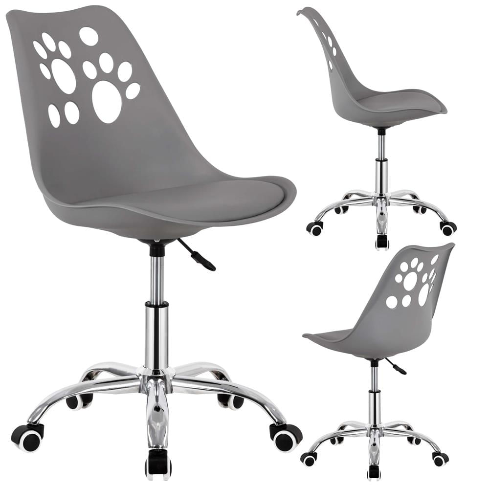 Scaun birou ergonomic, cu sezut din spuma, reglabil pe inaltime, maxim 120 kg, 90x49x48 cm, gri — imaginea 10