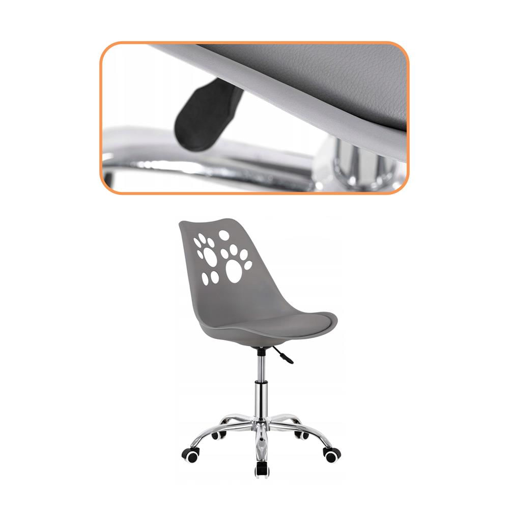 Scaun birou ergonomic, cu sezut din spuma, reglabil pe inaltime, maxim 120 kg, 90x49x48 cm, gri — imaginea 11