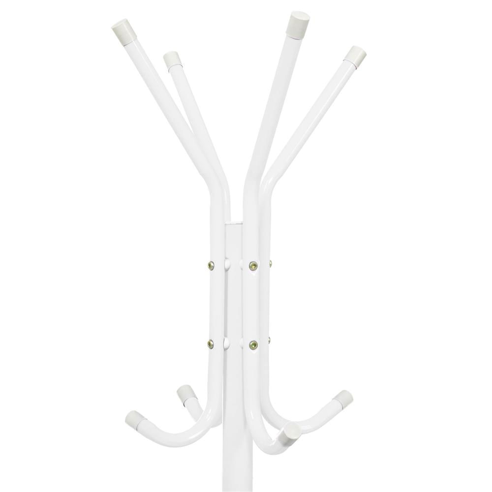 Cuier tip pom metalic Sersimo, 12 agatatoare, 177cm, alb — imaginea 11