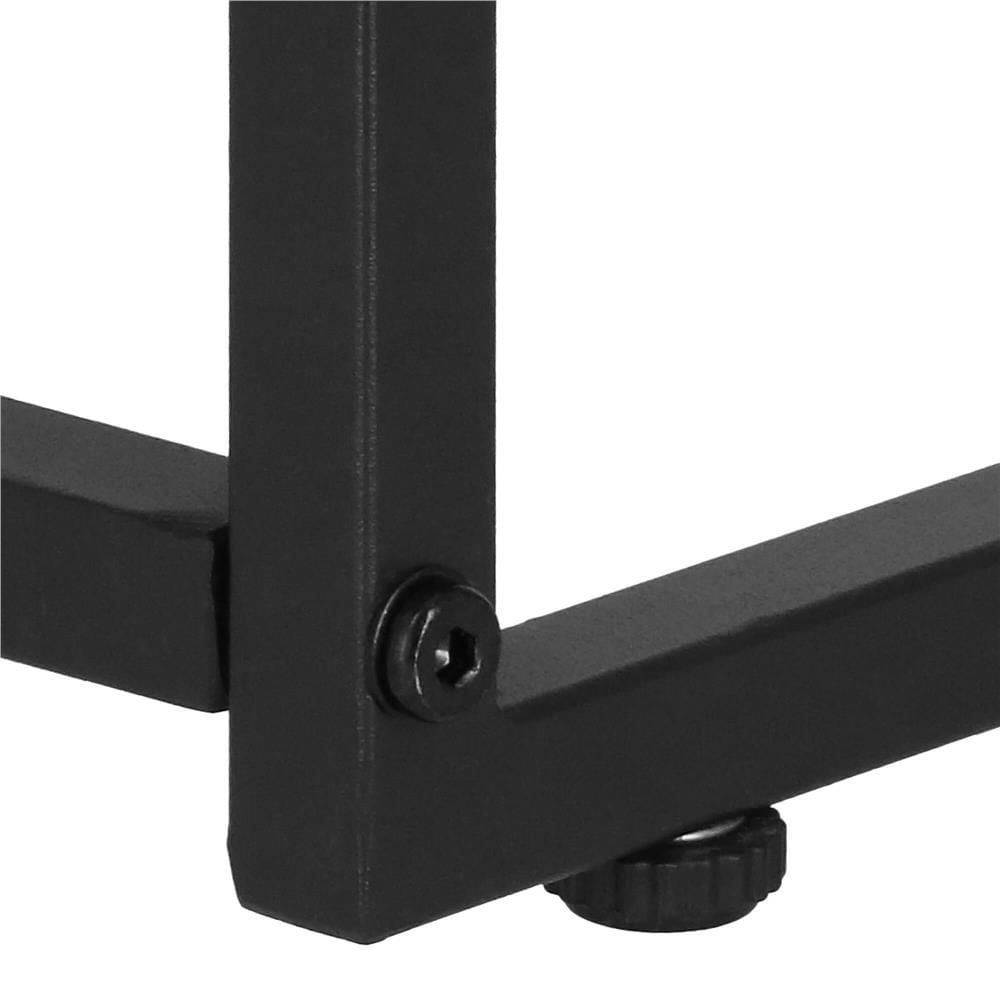 Set 2 mese pentru cafea, cadru otel, stil industrial, 50x50x52 cm si 45x45x47 cm, maro — imaginea 3