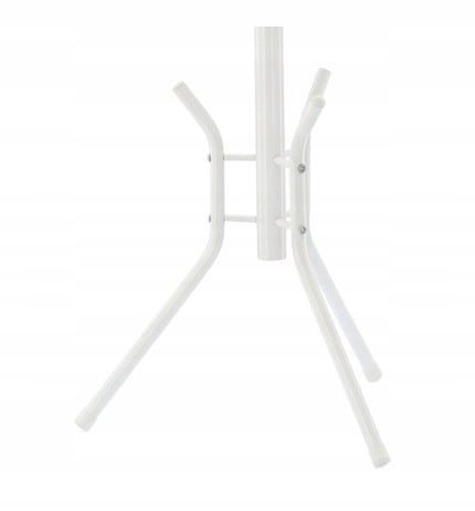Cuier hol metalic 178 cm, 12 carlige, design minimalist, alb