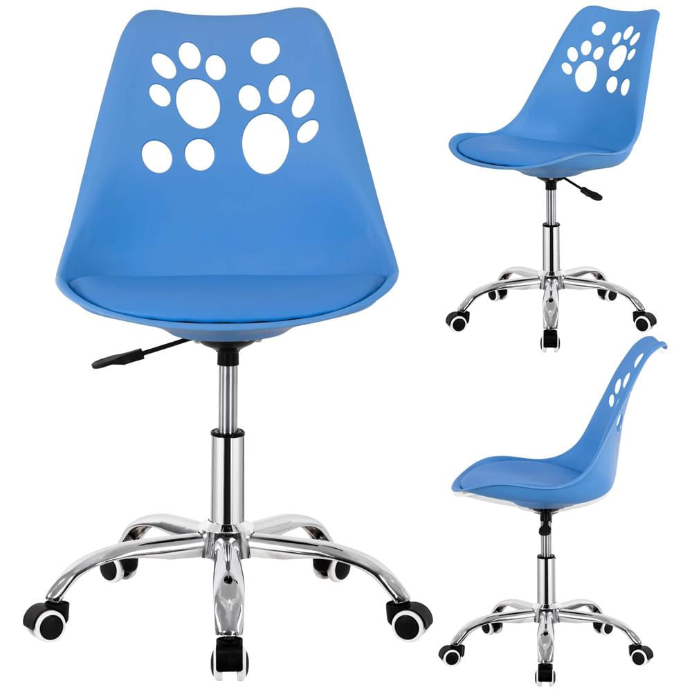 Scaun birou ergonomic, cu sezut din spuma, reglabil pe inaltime, maxim 120 kg, 90x49x48 cm, albastru — imaginea 10