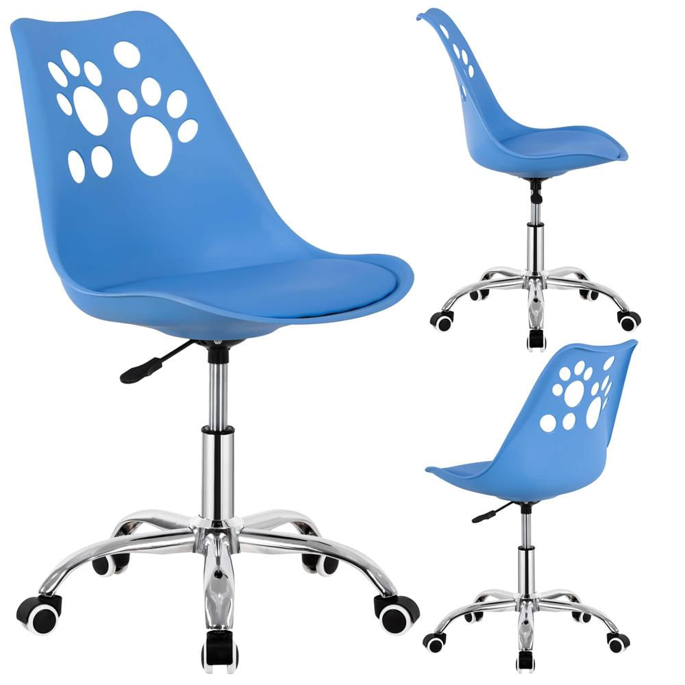 Scaun birou ergonomic, cu sezut din spuma, reglabil pe inaltime, maxim 120 kg, 90x49x48 cm, albastru — imaginea 14