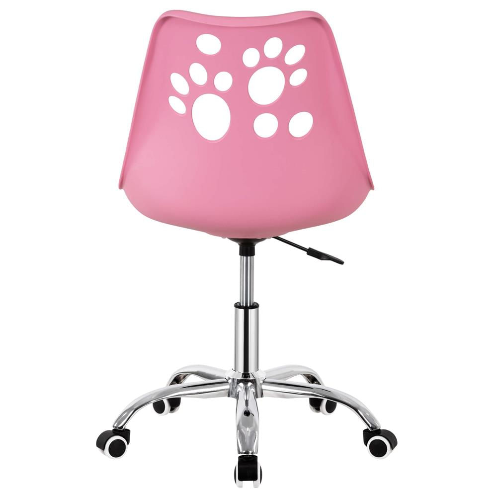 Scaun birou ergonomic, cu sezut din spuma, reglabil pe inaltime, maxim 120 kg, 90x49x48 cm, roz — imaginea 3