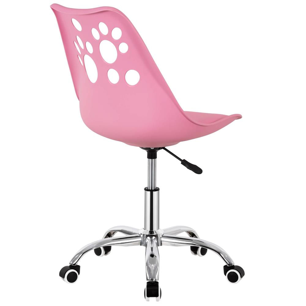 Scaun birou ergonomic, cu sezut din spuma, reglabil pe inaltime, maxim 120 kg, 90x49x48 cm, roz — imaginea 12