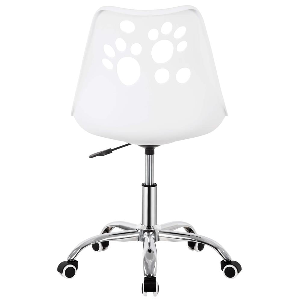 Scaun birou ergonomic, cu sezut din spuma, reglabil pe inaltime, maxim 120 kg, 90x49x48 cm, alb si gri — imaginea 3