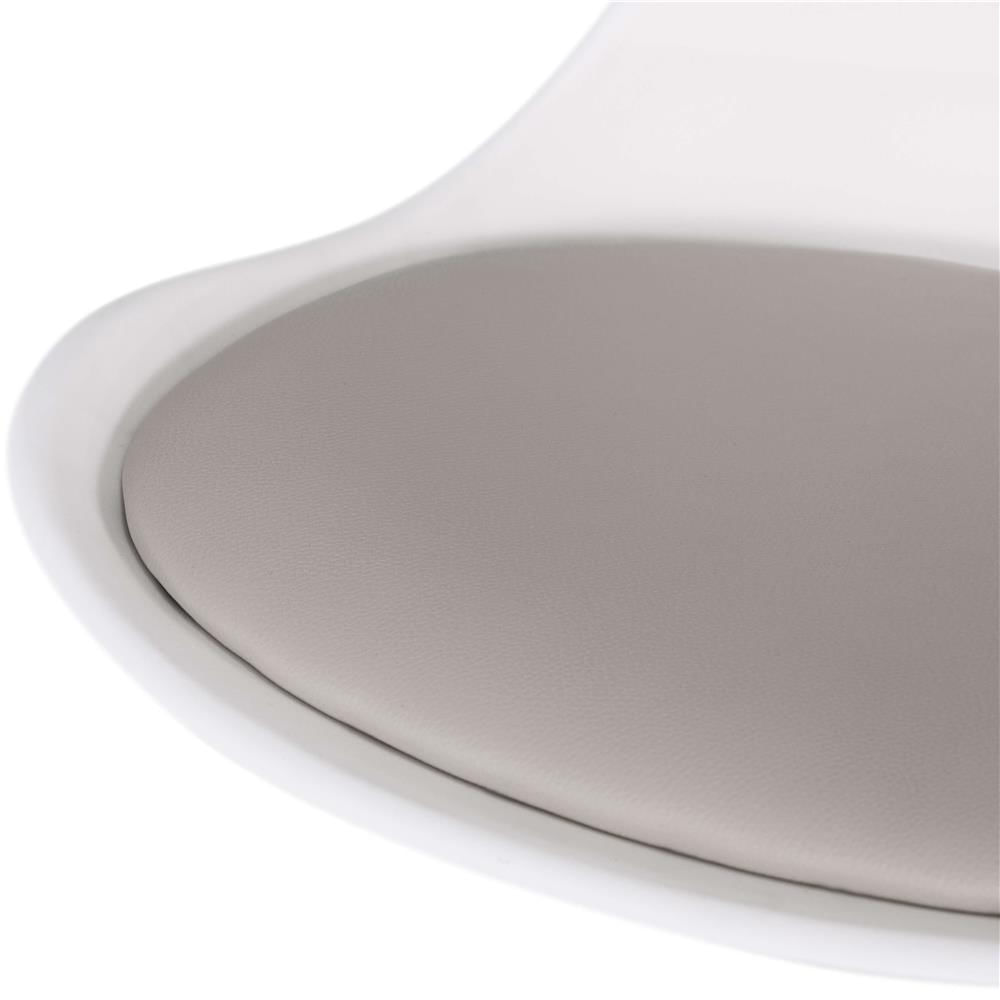 Scaun birou ergonomic, cu sezut din spuma, reglabil pe inaltime, maxim 120 kg, 90x49x48 cm, alb si gri — imaginea 8