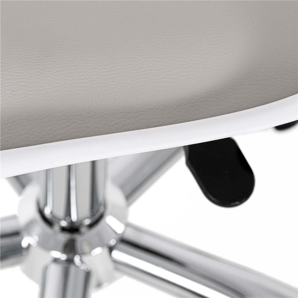 Scaun birou ergonomic, cu sezut din spuma, reglabil pe inaltime, maxim 120 kg, 90x49x48 cm, alb si gri — imaginea 10