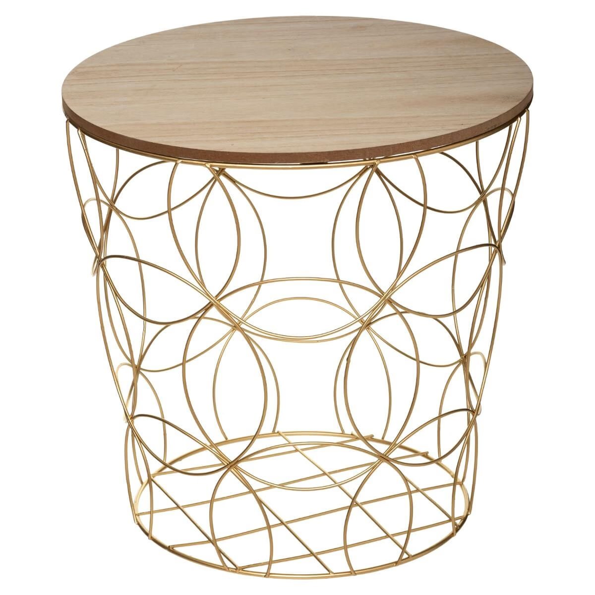 Set 3 masute cafea Atmosphera Kumi, structura metal, diametru 37, 41 si 46 cm, auriu — imaginea 6