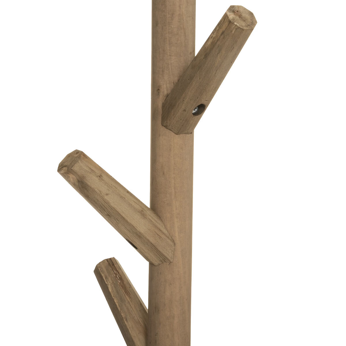Cuier Atmosphera Wild cu 7 agatatori, lemn si MDF, 39x39x178 cm, maro — imaginea 3