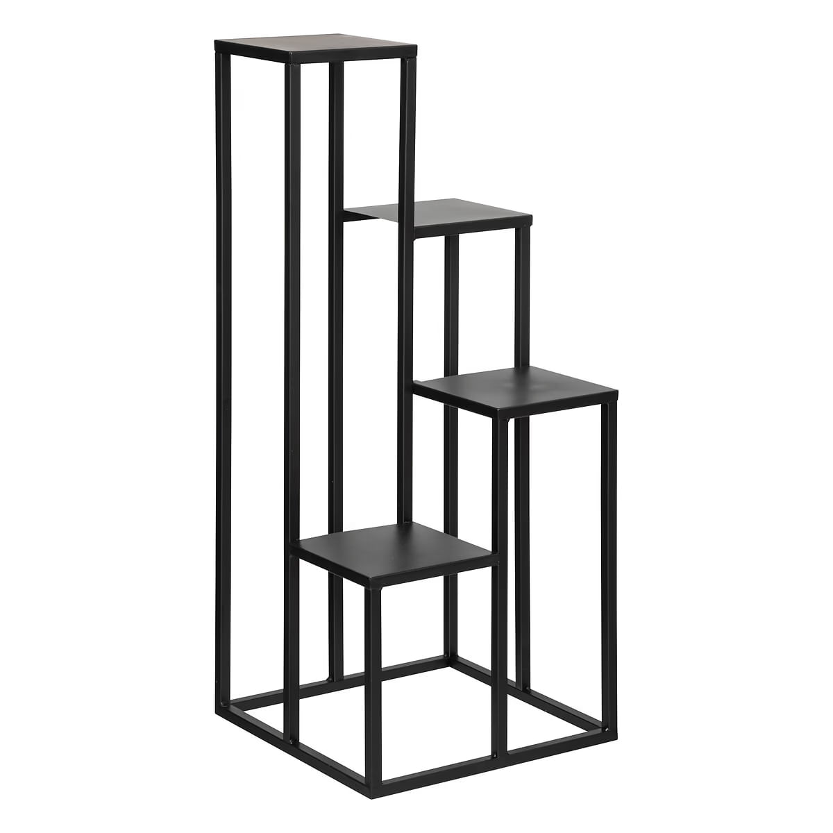 Suport plante Atmosphera cu 4 niveluri, structura metalica, 36x36x87 cm, negru — imaginea 2