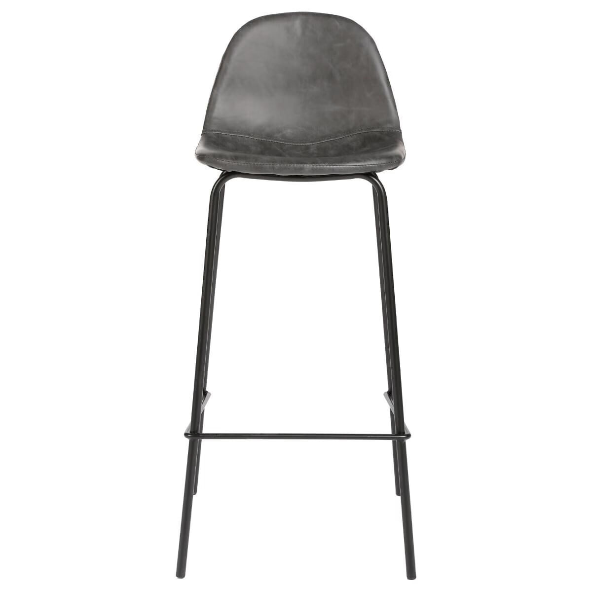 Scaun bar Atmosphera Vladi, cadru metal si lemn, 44x42x95 cm, gri — imaginea 2