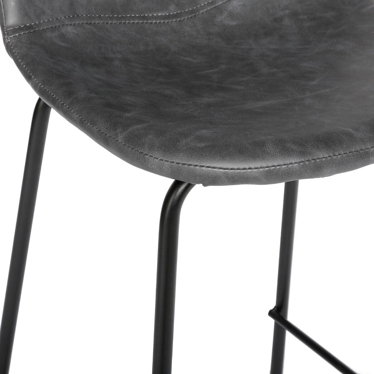 Scaun bar Atmosphera Vladi, cadru metal si lemn, 44x42x95 cm, gri — imaginea 6