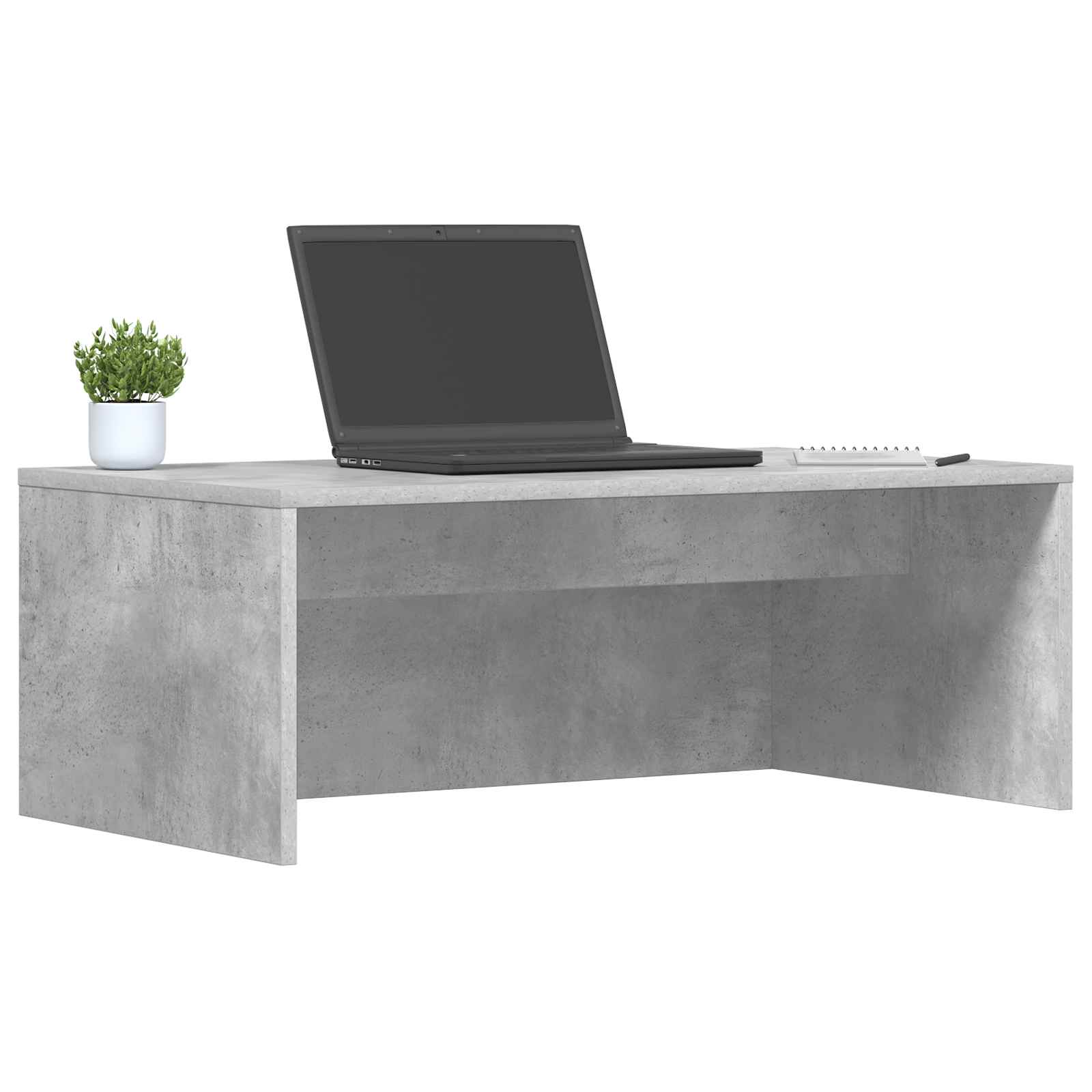 Birou montat pe perete Pe perete Gri din beton 80 x 45 x 30 cm — imaginea 3