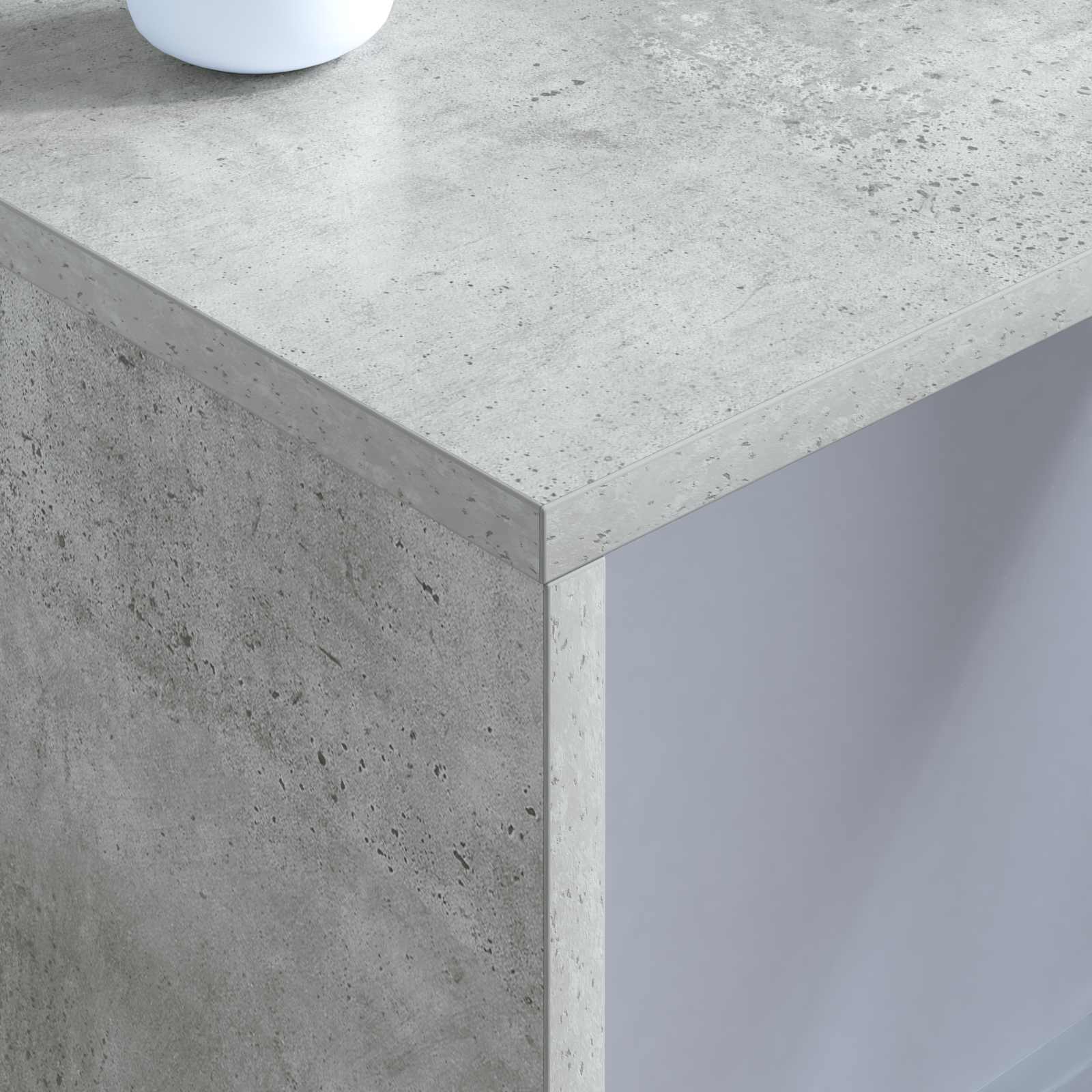 Birou montat pe perete Pe perete Gri din beton 80 x 45 x 30 cm — imaginea 4