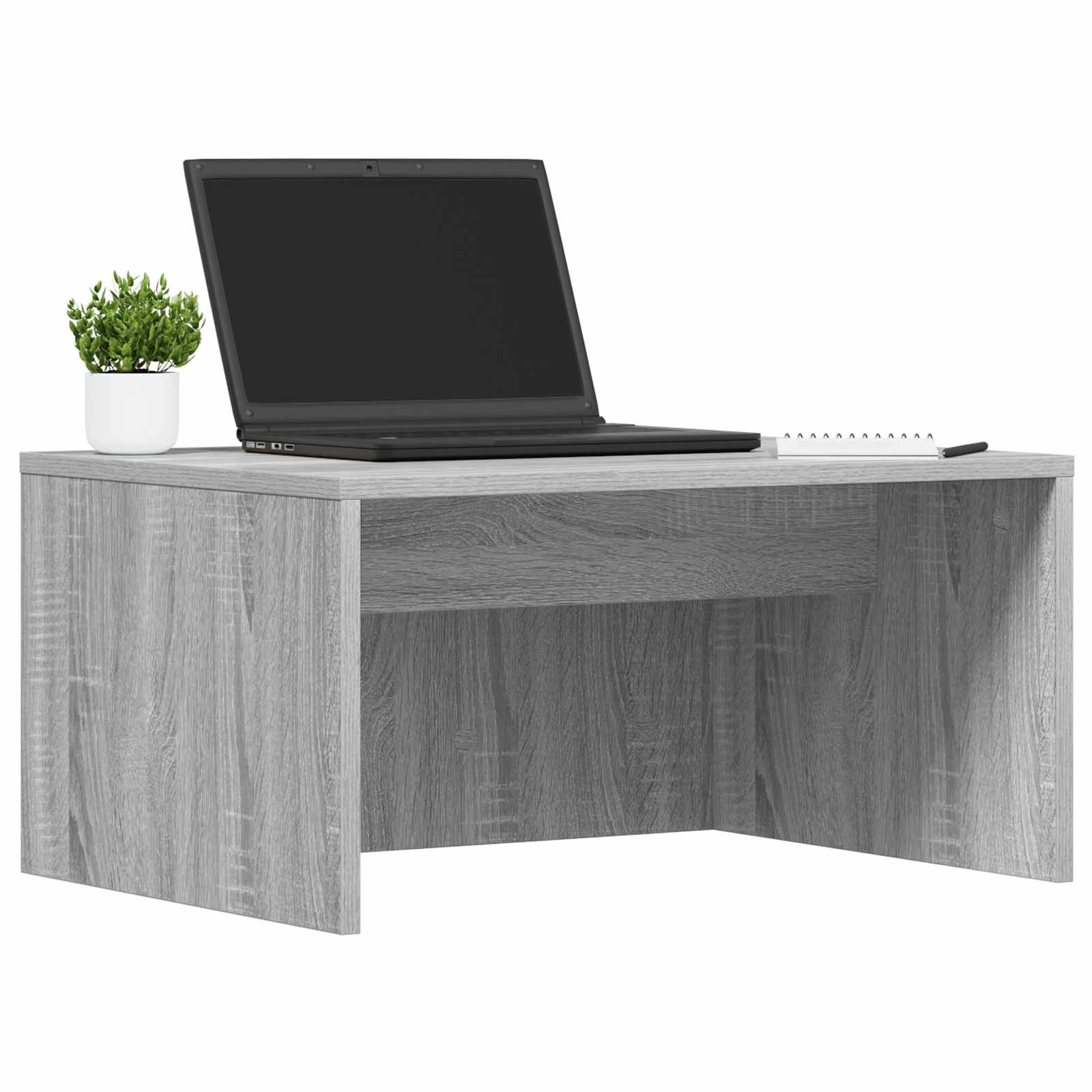 Birou montat pe perete Gri Sonoma 60 x 45 x 30 cm Lemn compozit — imaginea 3