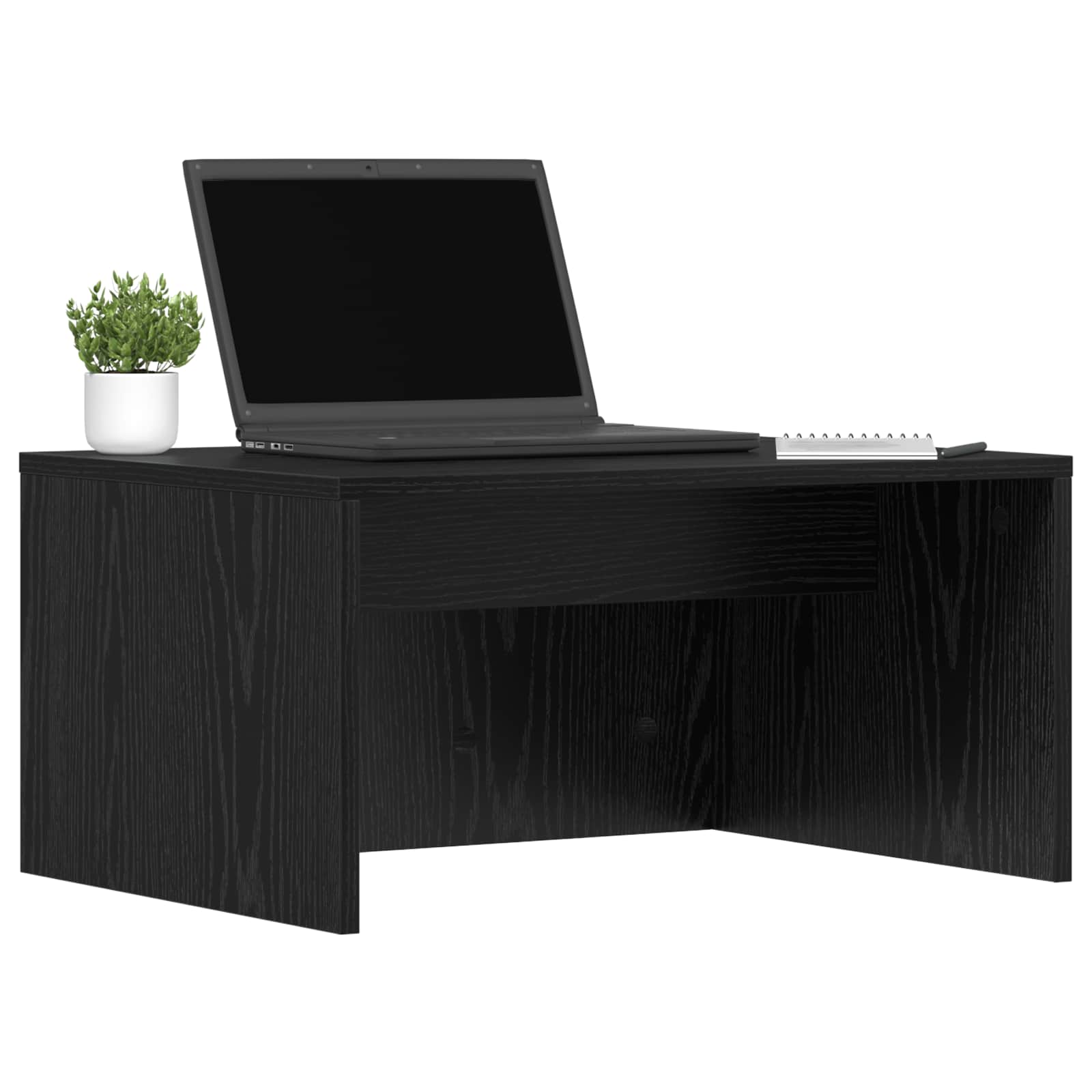 Birou montat pe perete Pe perete Stejar Negru 60 x 45 x 30 cm — imaginea 3