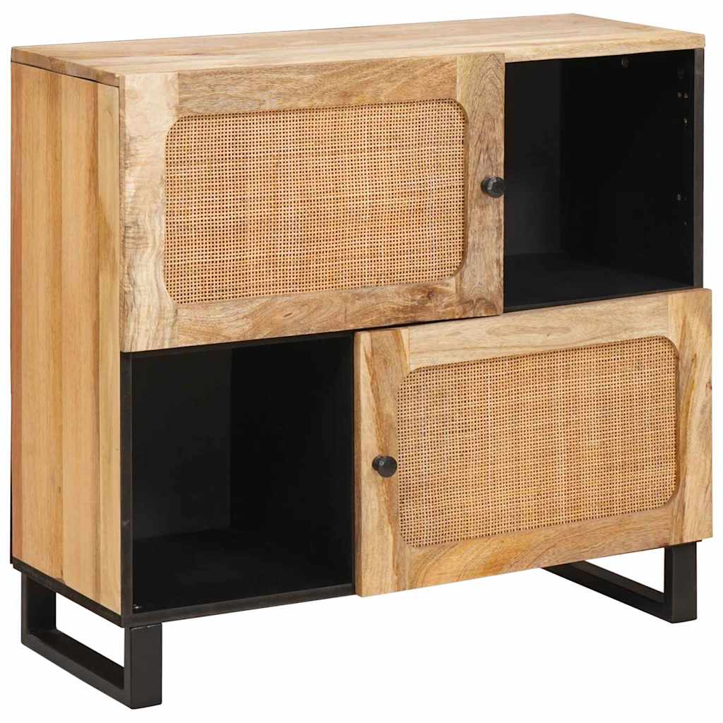 Bufet cu depozitare Maro 80 x 33,5 x 75 cm Lemn de mango solid
