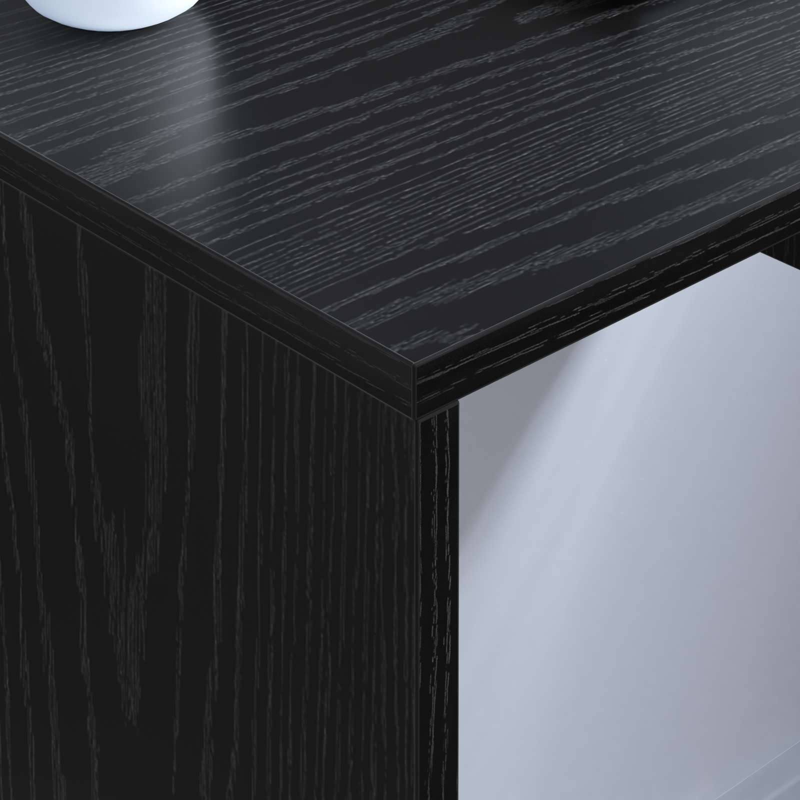 Birou montat pe perete Pe perete Stejar Negru 60 x 45 x 30 cm — imaginea 4
