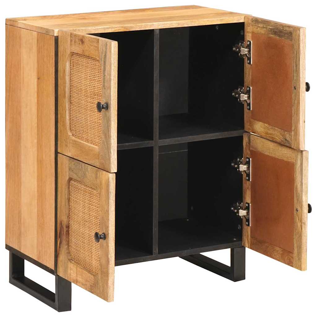 Bufet cu depozitare Maro 60 x 33,5 x 75 cm Lemn de mango solid — imaginea 3