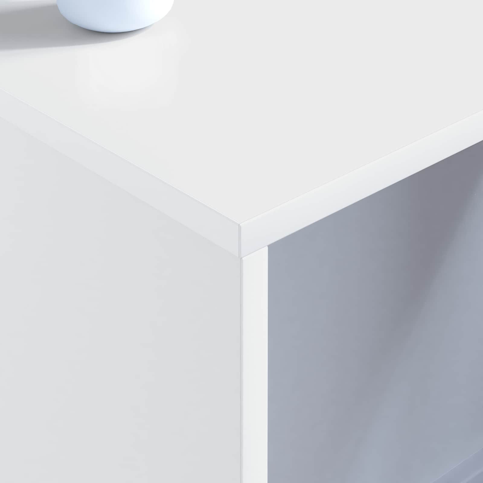 Birou montat pe perete Alb 80 x 45 x 30 cm Lemn compozit — imaginea 4