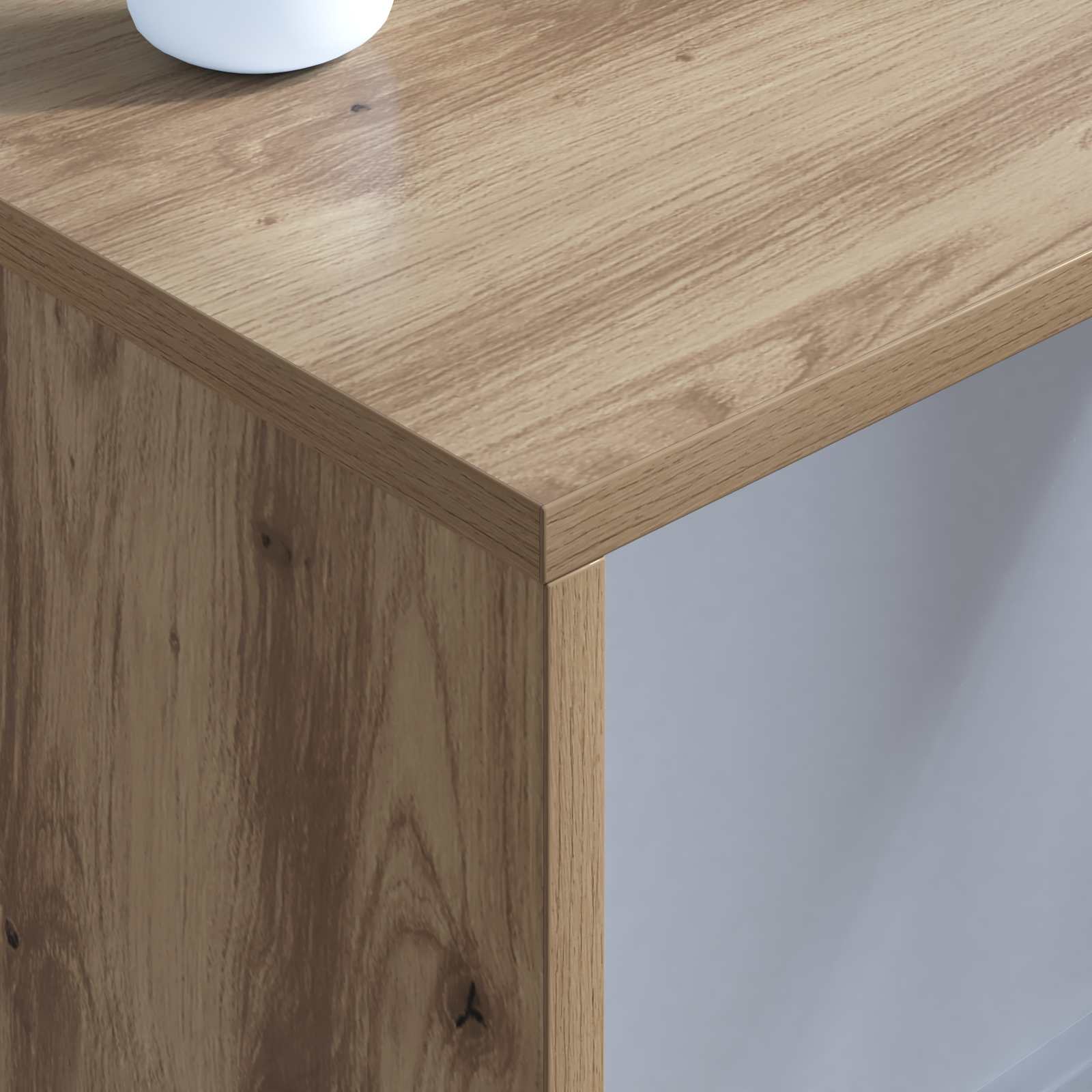 Birou montat pe perete Stejar Artizanal 80 x 45 x 30 cm — imaginea 4