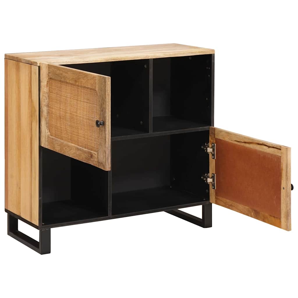 Bufet cu depozitare Maro 80 x 33,5 x 75 cm Lemn de mango solid — imaginea 3