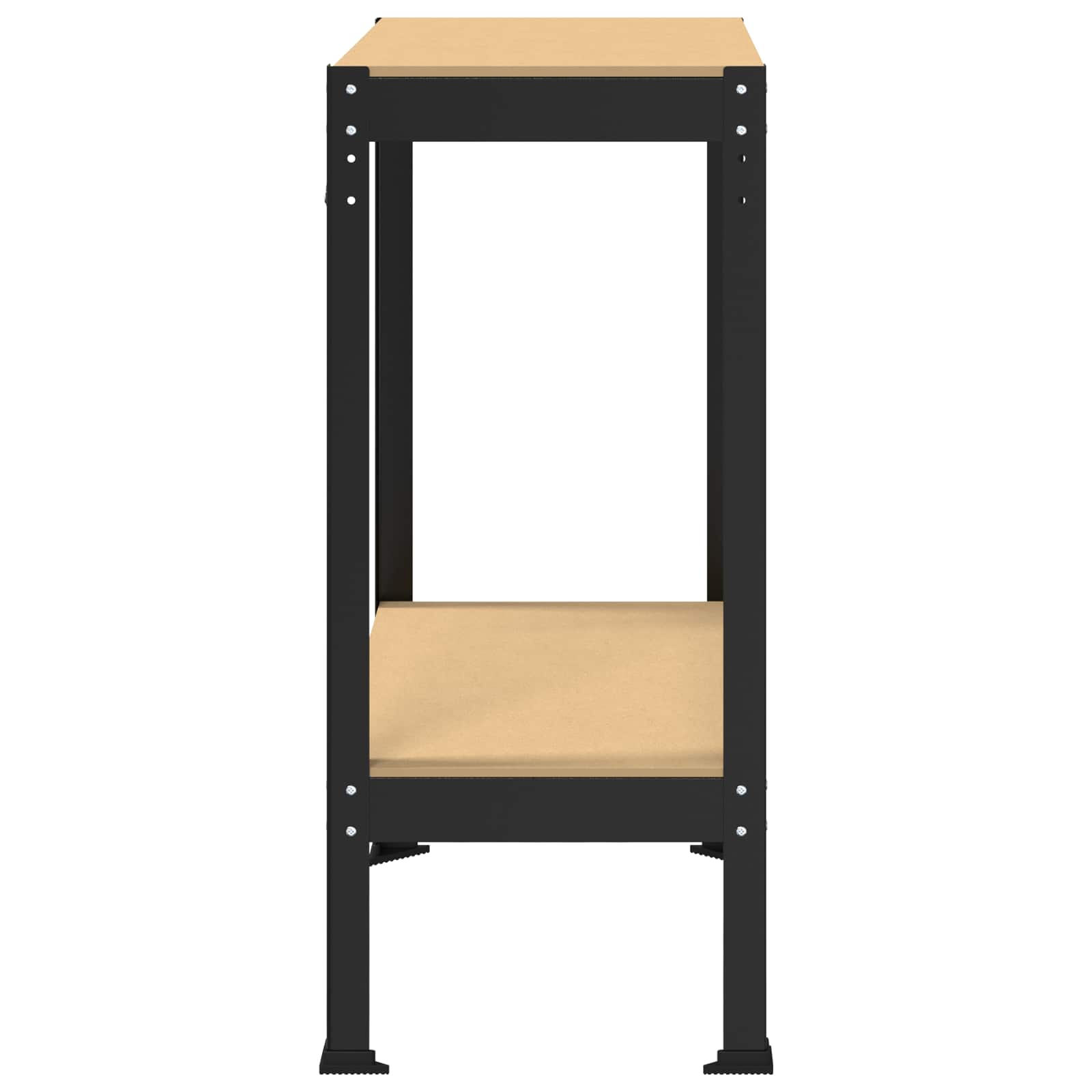 Banci de lucru cu raft Negru 81 x 41 x 145 cm Lemn compozit — imaginea 6