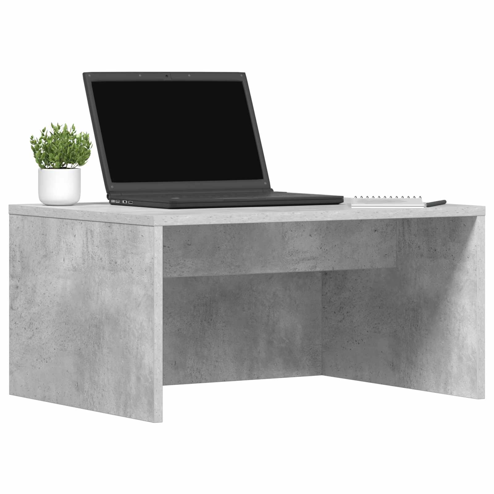 Birou montat pe perete Pe perete Gri din beton 60 x 45 x 30 cm — imaginea 3