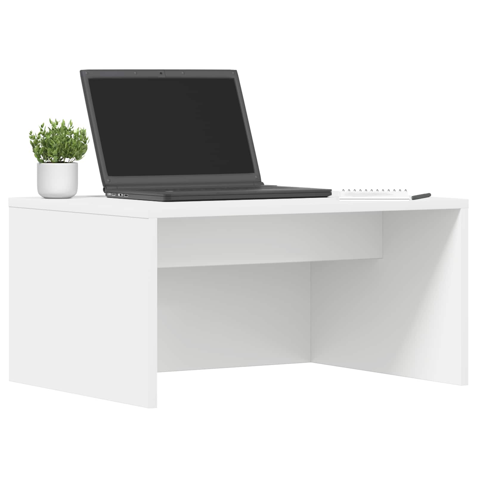 Birou montat pe perete Alb 60 x 45 x 30 cm Lemn compozit — imaginea 3