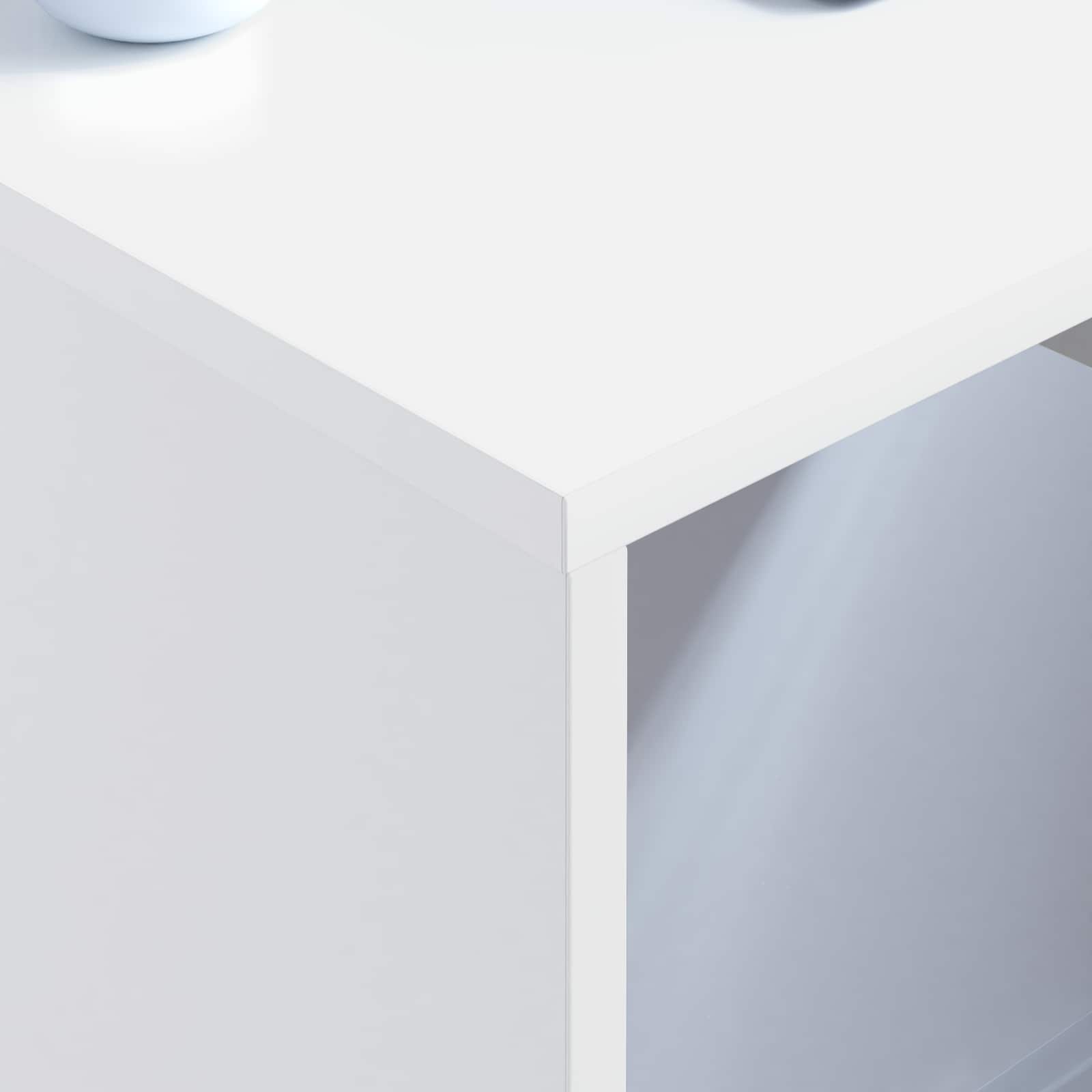 Birou montat pe perete Alb 60 x 45 x 30 cm Lemn compozit — imaginea 4