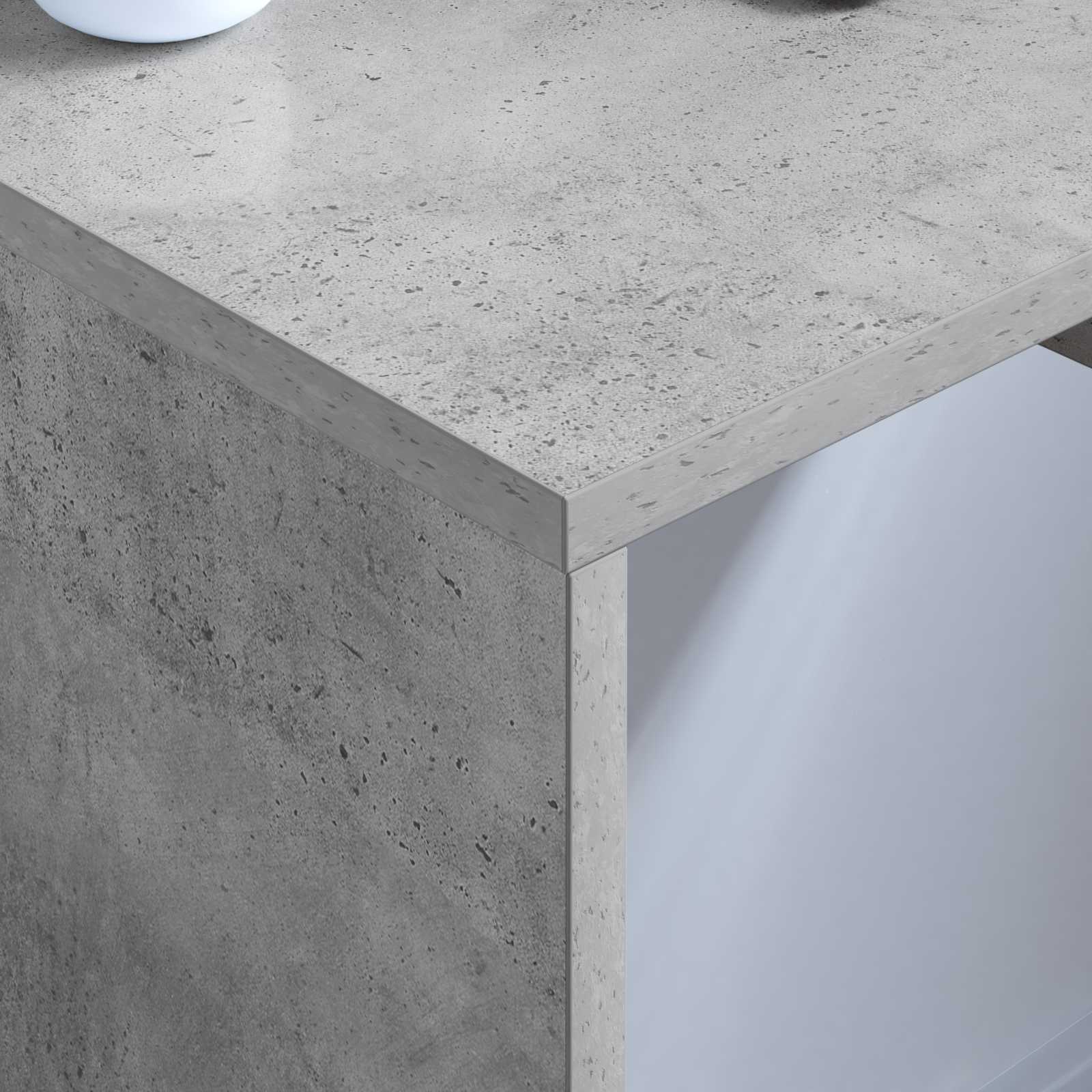 Birou montat pe perete Pe perete Gri din beton 60 x 45 x 30 cm — imaginea 4