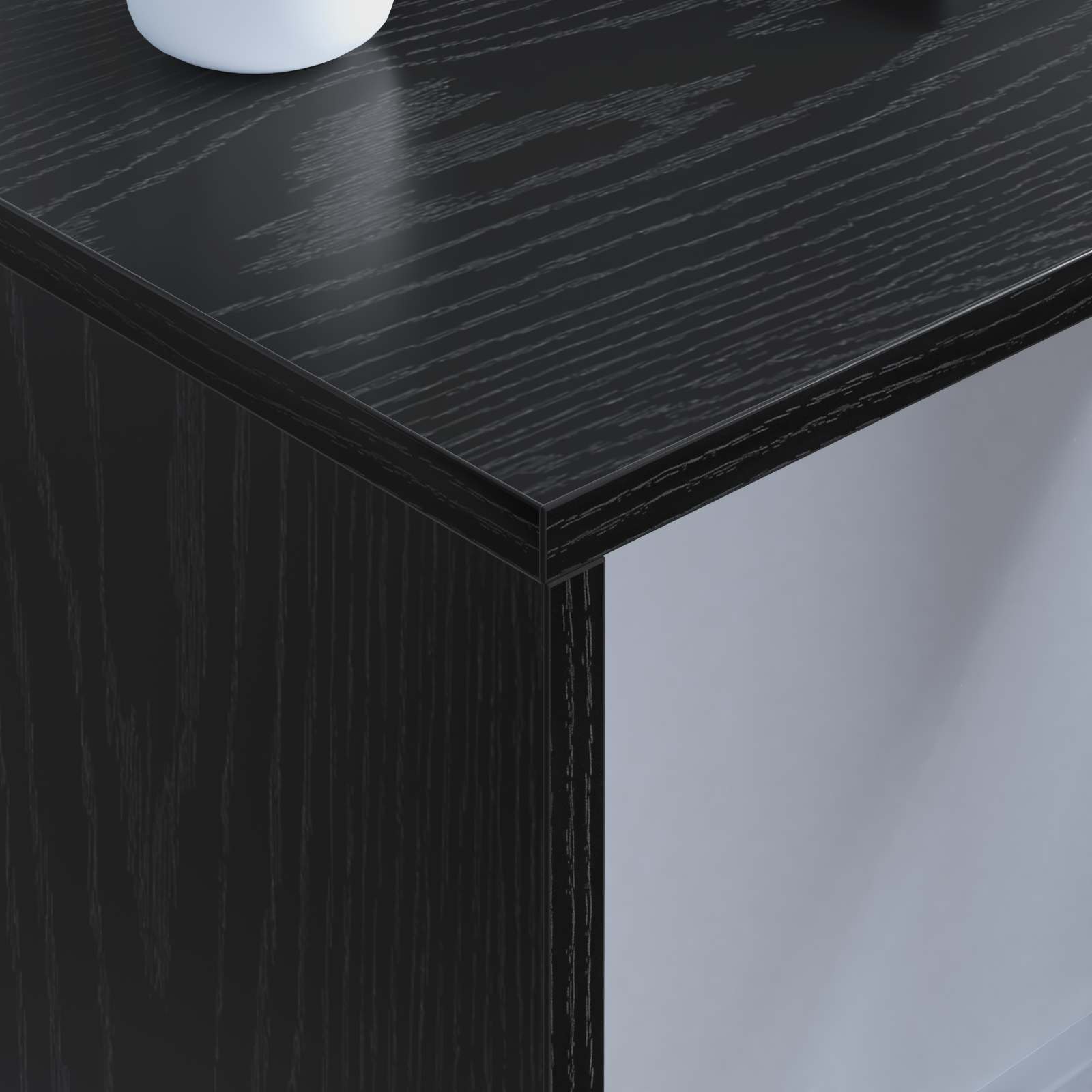 Birou montat pe perete Pe perete Stejar Negru 80 x 45 x 30 cm — imaginea 4