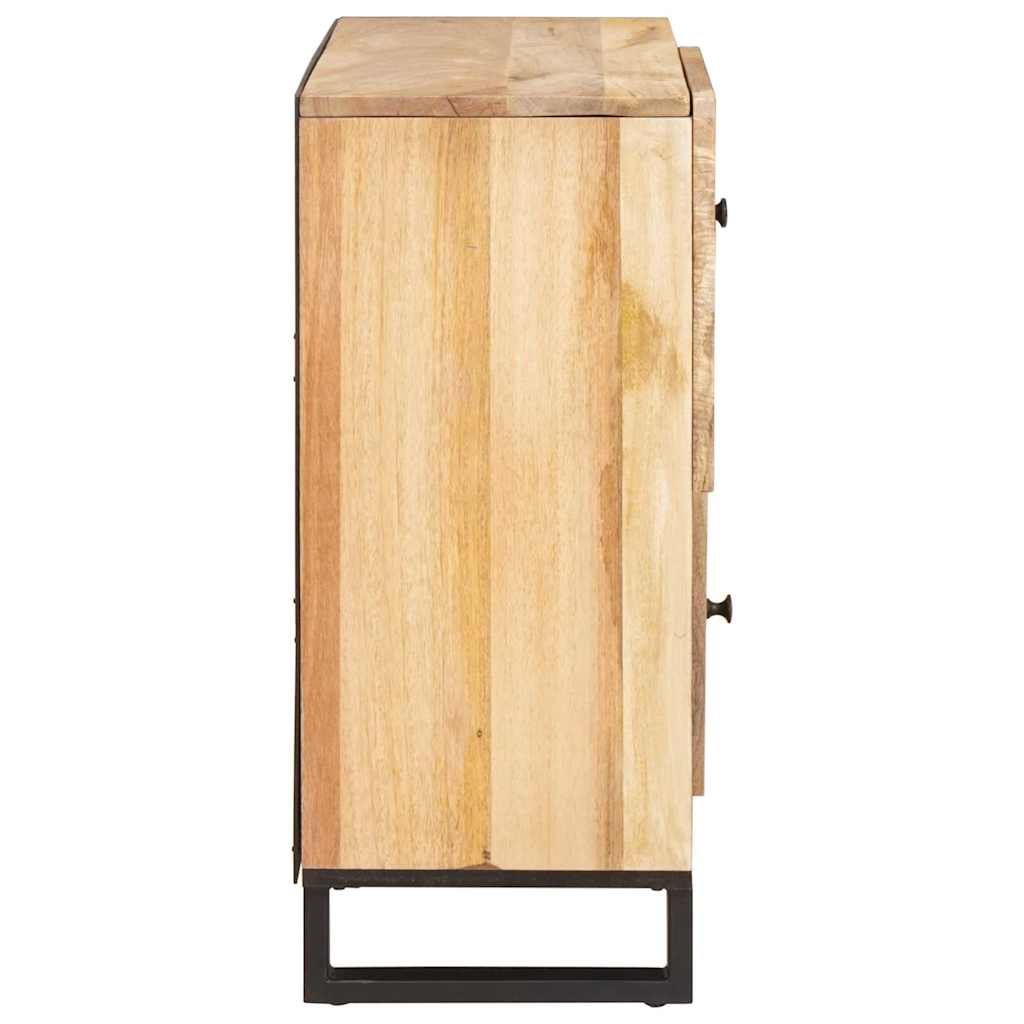 Bufet cu depozitare Maro 80 x 33,5 x 75 cm Lemn de mango solid — imaginea 5