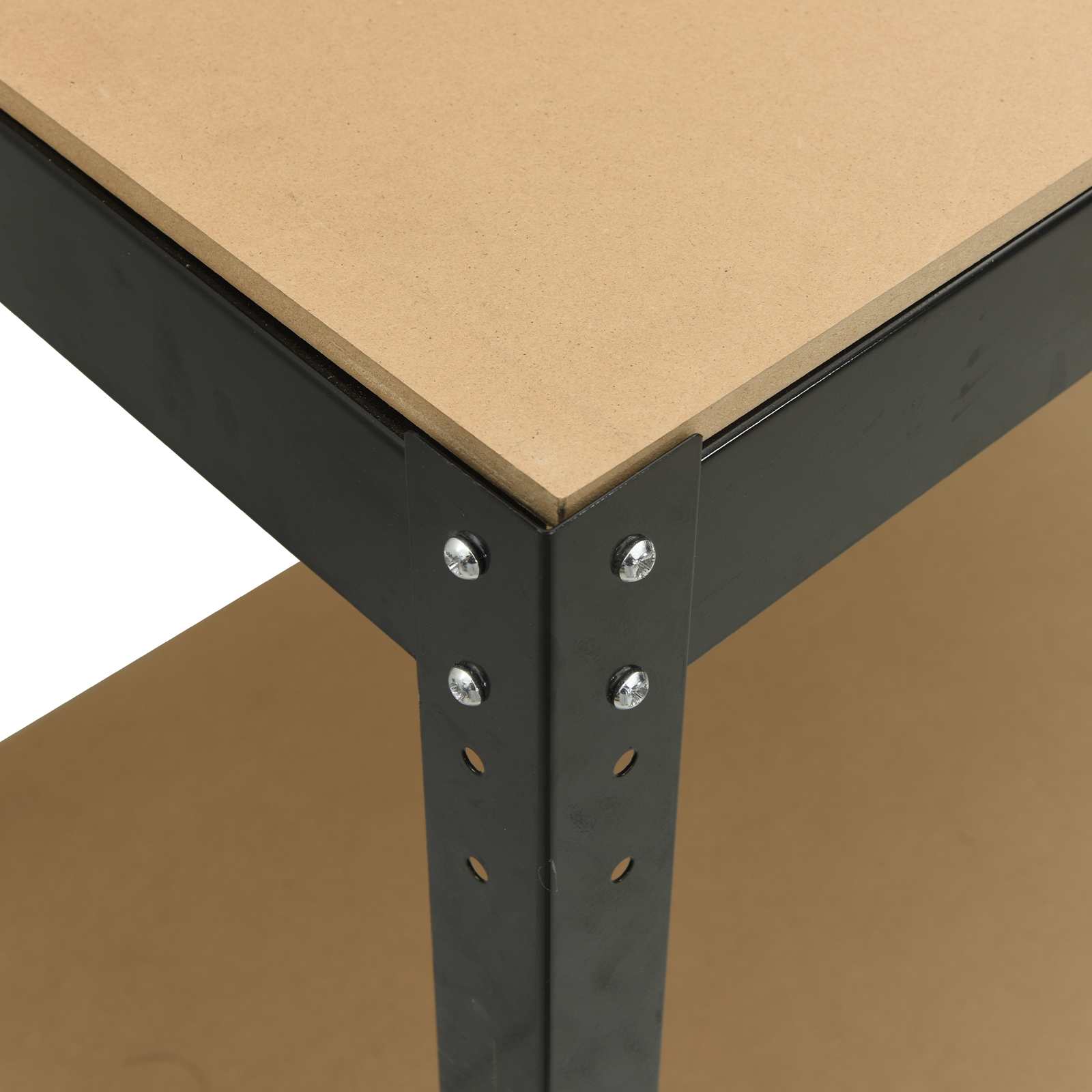 Banci de lucru cu raft Negru 81 x 41 x 145 cm Lemn compozit — imaginea 9