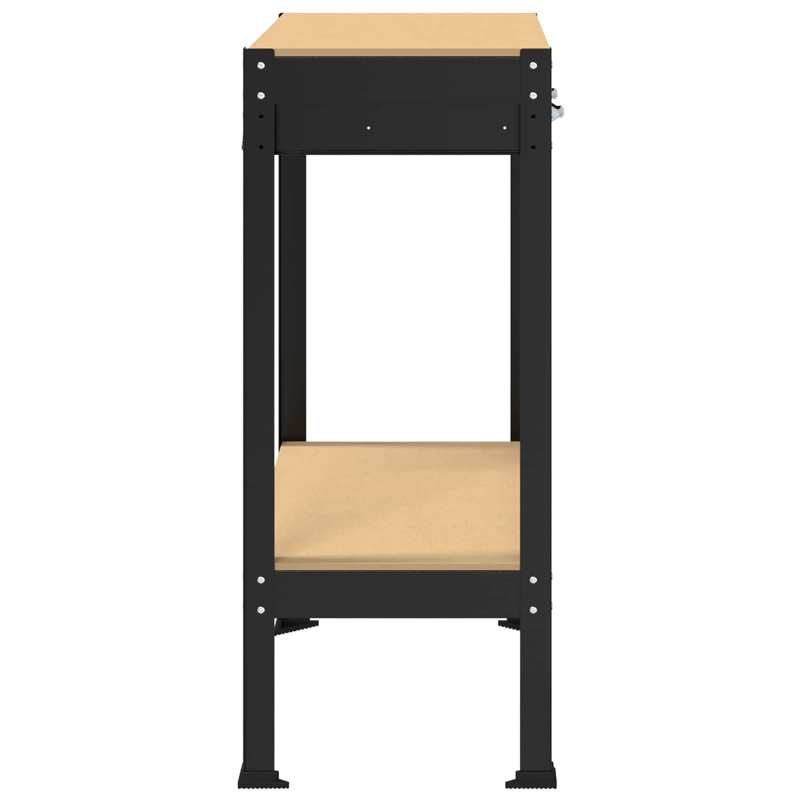 Banci de lucru cu sertar Negru 81 x 41 x 145 cm Lemn compozit — imaginea 7