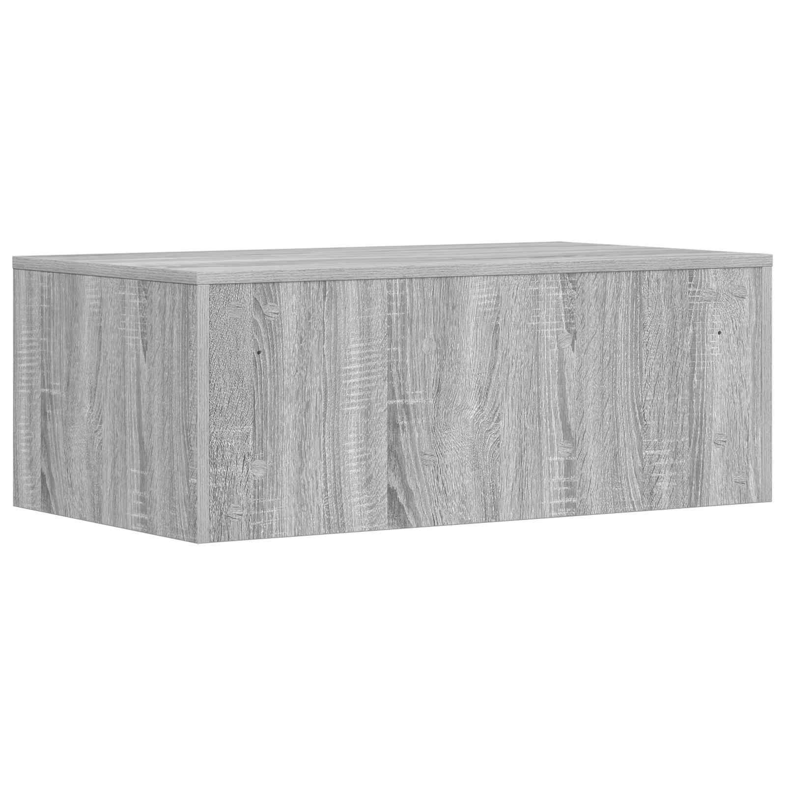 Birou montat pe perete Gri Sonoma 80 x 45 x 30 cm Lemn compozit — imaginea 7