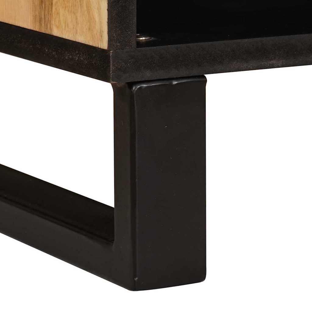 Bufet cu depozitare Maro 80 x 33,5 x 75 cm Lemn de mango solid — imaginea 9