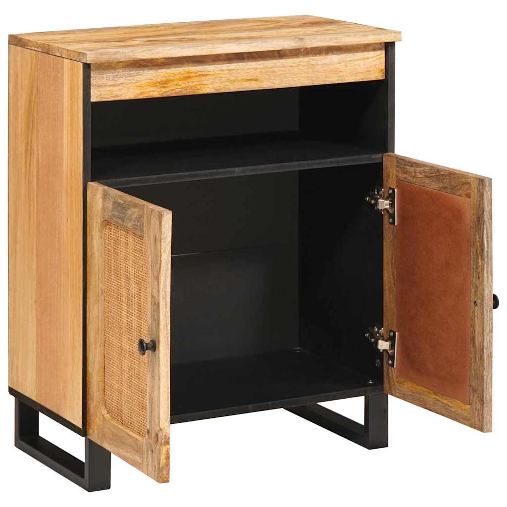 Bufet cu depozitare Maro 60 x 33,5 x 75 cm Lemn de mango solid — imaginea 3