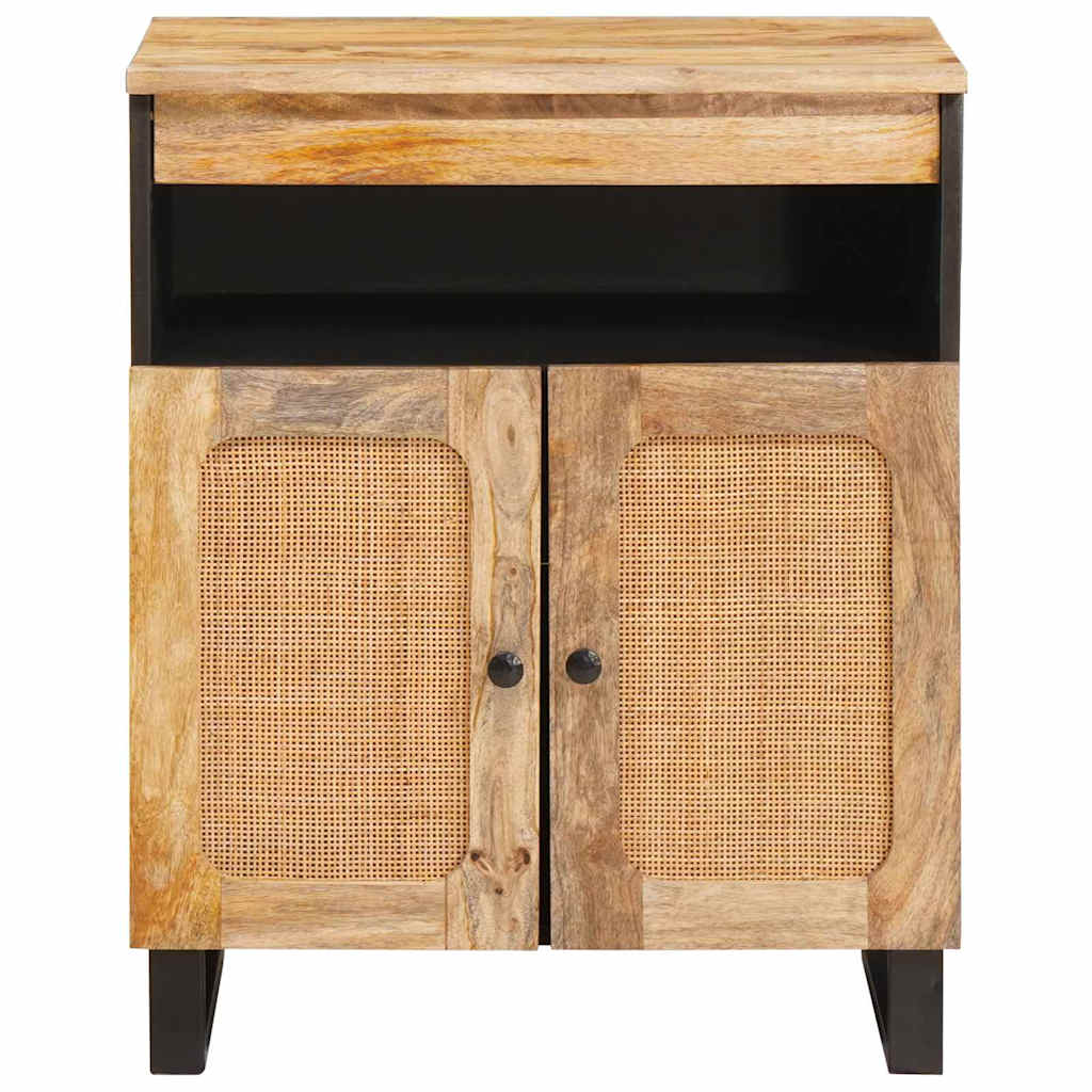 Bufet cu depozitare Maro 60 x 33,5 x 75 cm Lemn de mango solid — imaginea 4