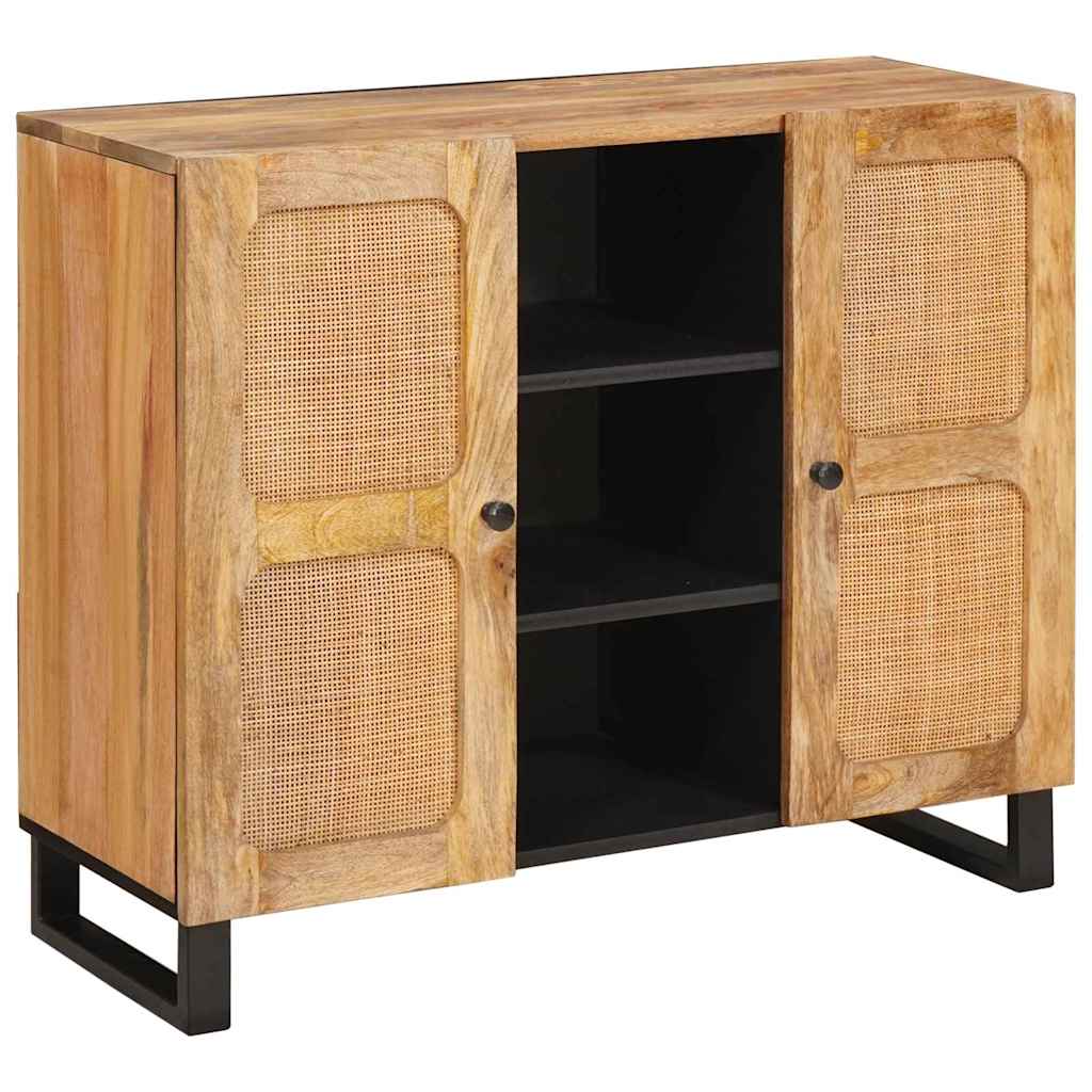 Bufet cu depozitare Maro 40 x 33,5 x 110 cm Lemn de mango solid