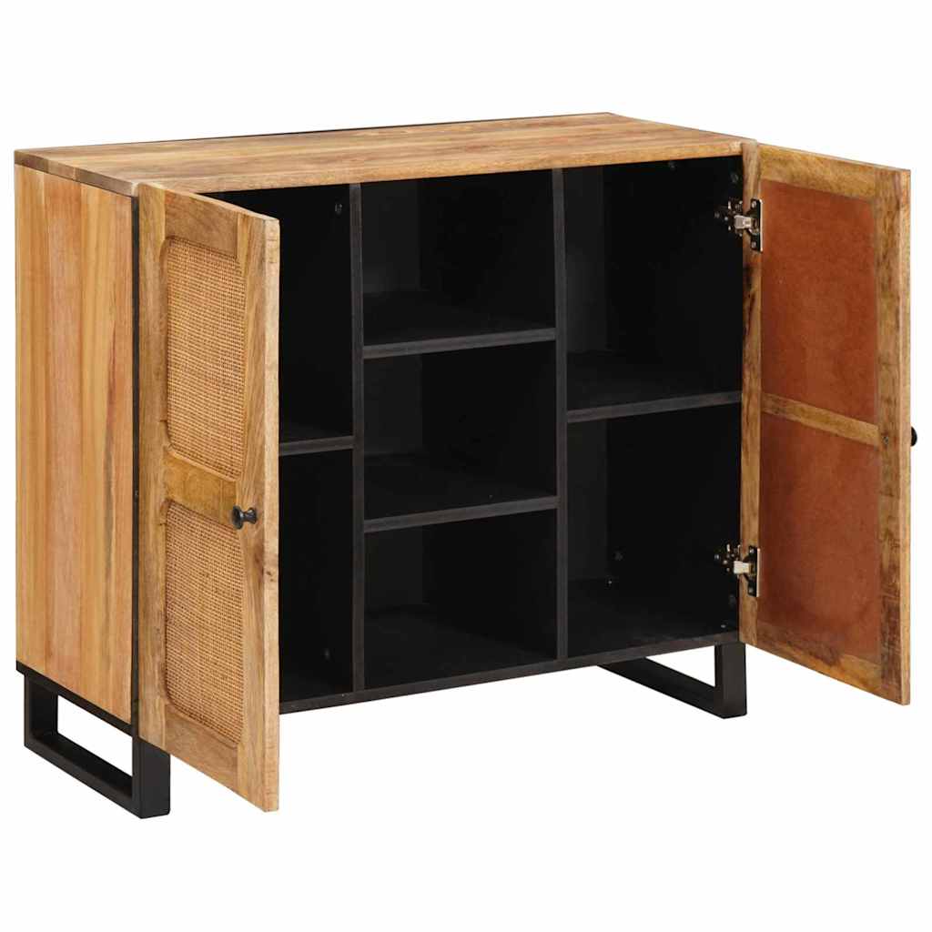 Bufet cu depozitare Maro 40 x 33,5 x 110 cm Lemn de mango solid — imaginea 3