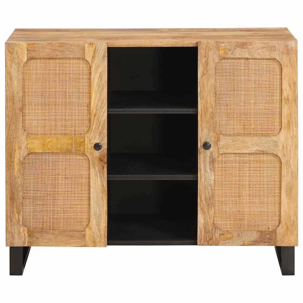 Bufet cu depozitare Maro 40 x 33,5 x 110 cm Lemn de mango solid — imaginea 4