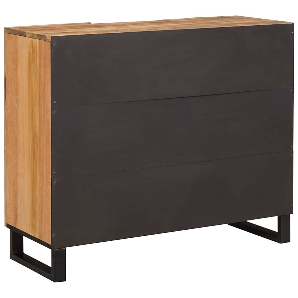 Bufet cu depozitare Maro 40 x 33,5 x 110 cm Lemn de mango solid — imaginea 6