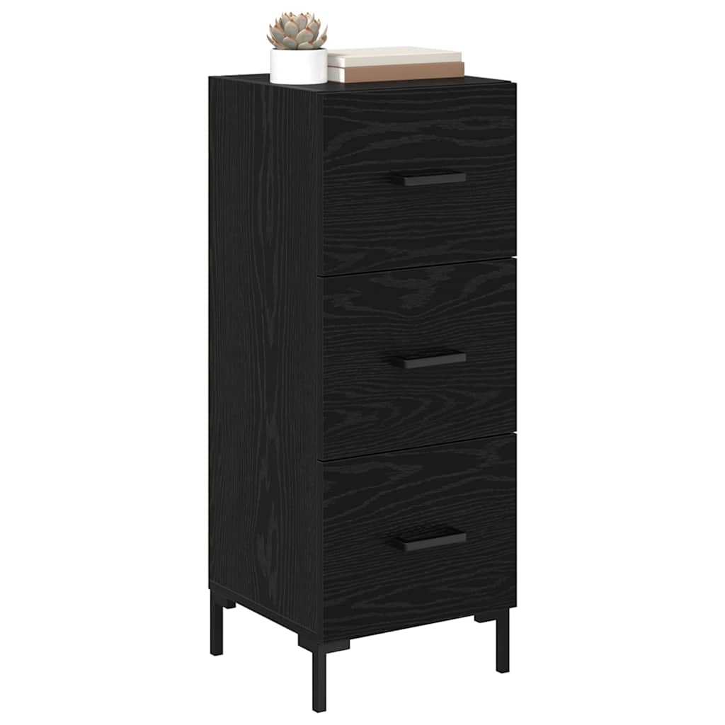 Bufet cu sertar Stejar Negru 34,5 x 34 x 90 cm Lemn compozit — imaginea 4